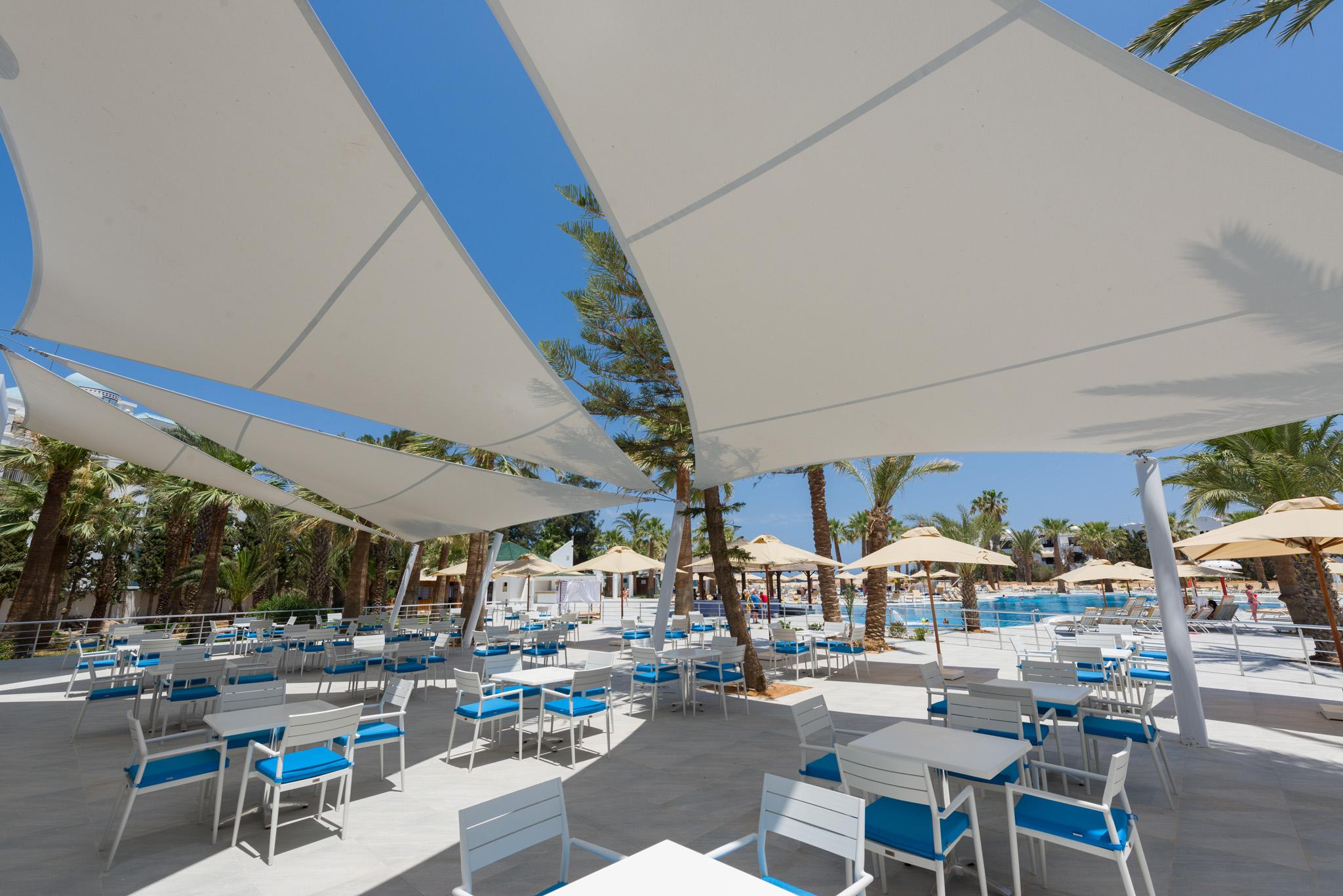 Marhaba Palace Port El Kantaoui Exterior photo Shade sails at a resort in Crete, Greece